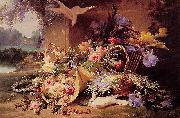 Eugene Bidau Still Life with Flowers oil painting artist